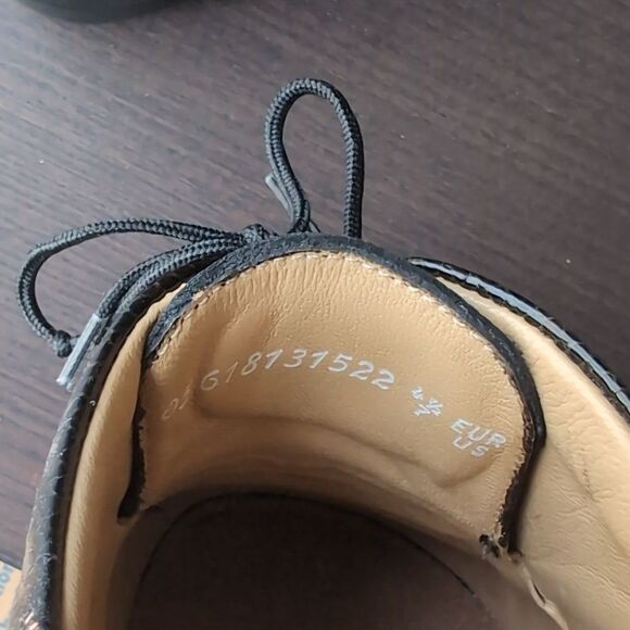 Mephisto Black Genuine Leather Oxfords Shock Absorber Polished Finish Us 7.5 - Picture 5 of 9